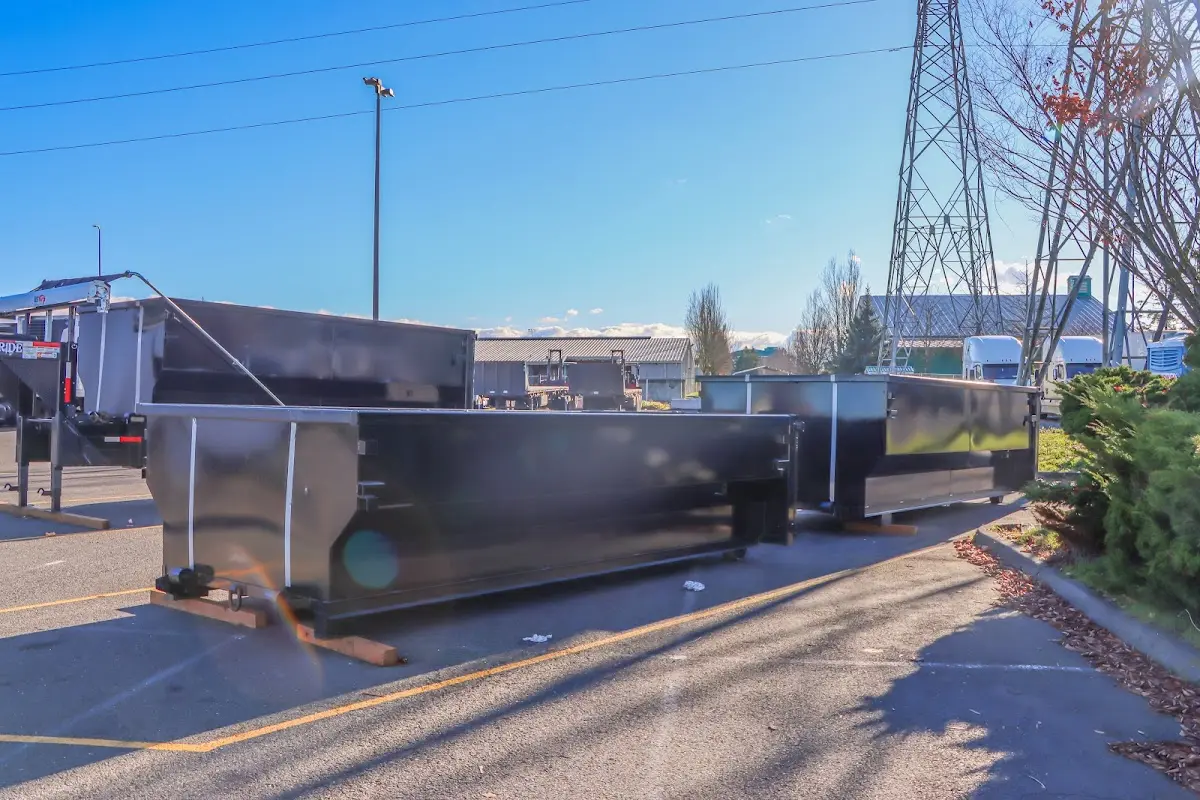 Roll-off dumpster ready for waste disposal at job site for Commercial Dumpster Rental in Ville Platte